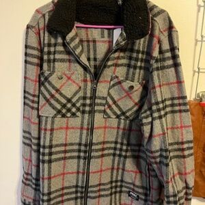 Wesc zip front unisex flannel jacket/shirt